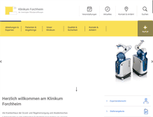 Tablet Screenshot of klinikumforchheim.de